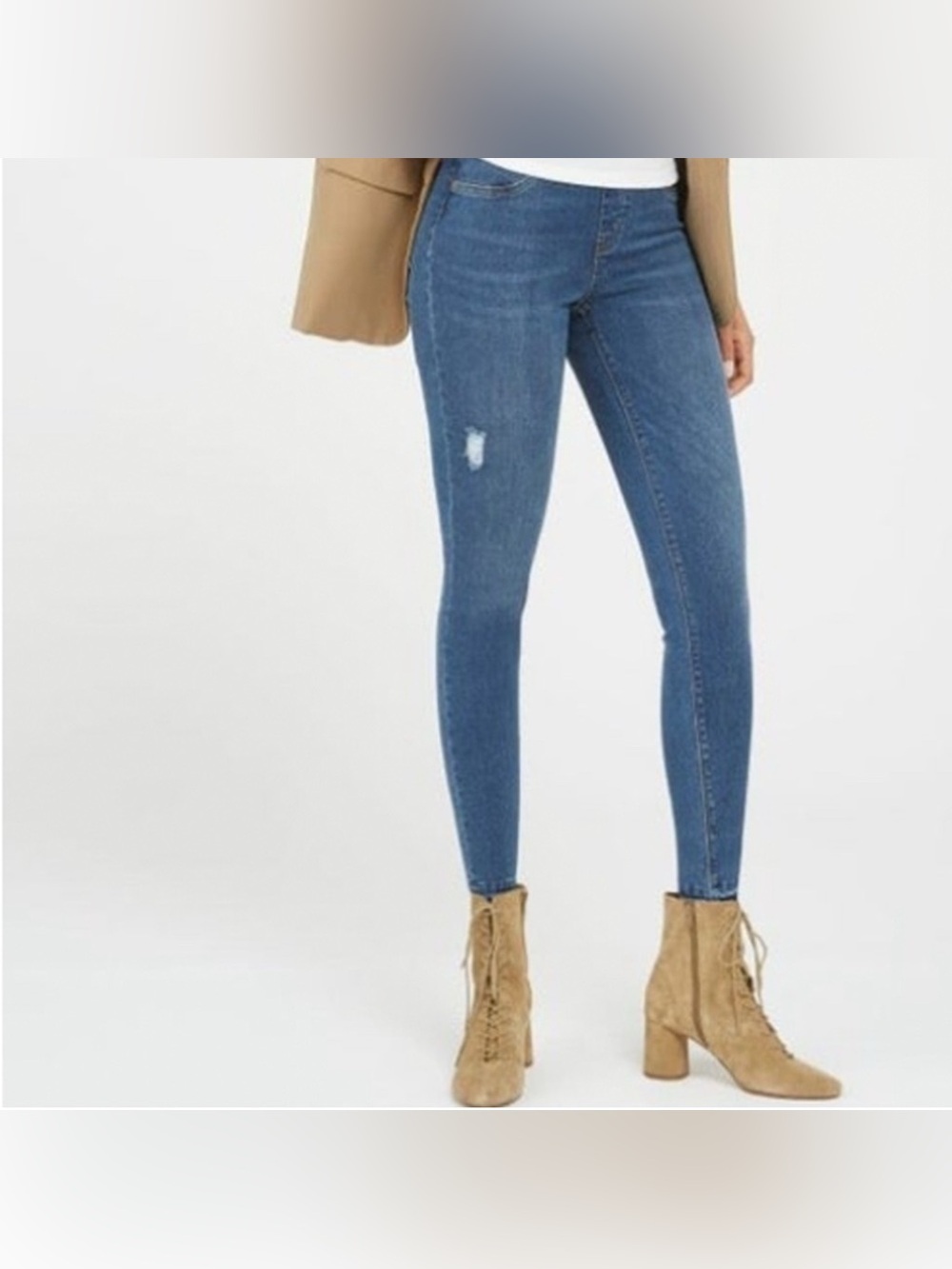 SPANX Ankle Skinny Jeans Medium Wash Shaping S
